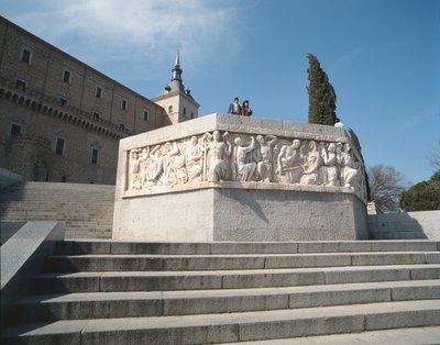 Steps of the Alcazar with the Monument to Victory by Juan de Avalos, 1961 by Unbekannt Unbekannt